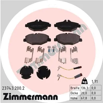 Brake Pad Set, disc brake (23743.200.2)