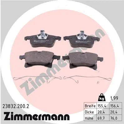 Brake Pad Set, disc brake (23832.200.2)