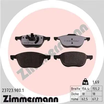 Brake Pad Set, disc brake (23723.980.1)