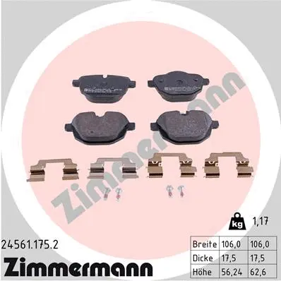 Brake Pad Set, disc brake (24561.175.2)