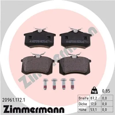 Brake Pad Set, disc brake (20961.172.1)