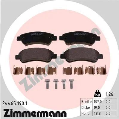 Brake Pad Set, disc brake (24465.190.1)