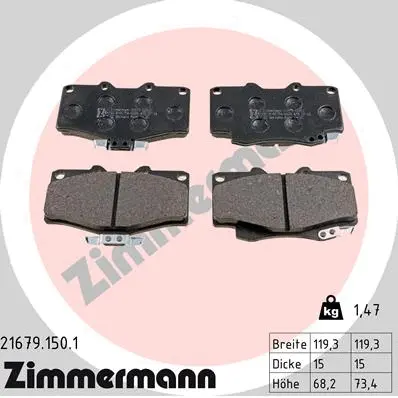 Brake Pad Set, disc brake (21679.150.1)