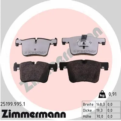 Brake Pad Set, disc brake (25199.995.1)