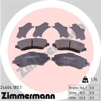 Brake Pad Set, disc brake (24604.180.1)