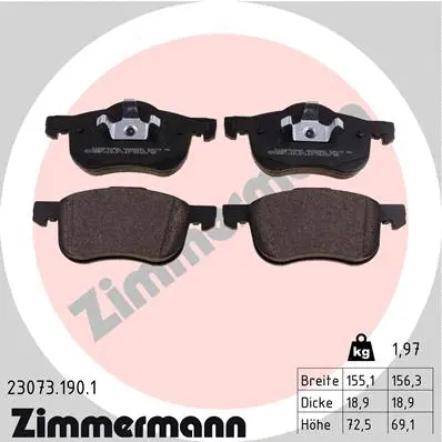 Brake Pad Set, disc brake (23073.190.1)