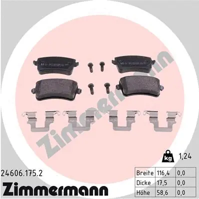 Brake Pad Set, disc brake (24606.175.2)