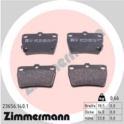Brake Pad Set, disc brake (23656.140.1)