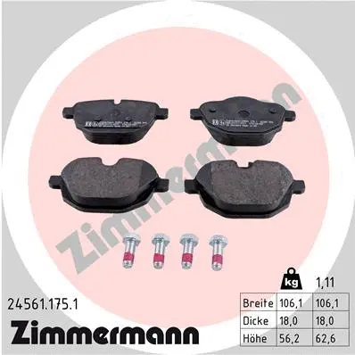 Brake Pad Set, disc brake (24561.175.1)