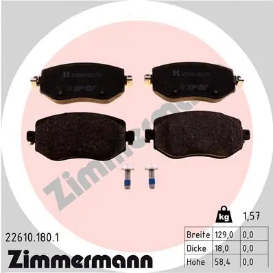 Brake Pad Set, disc brake (22610.180.1)