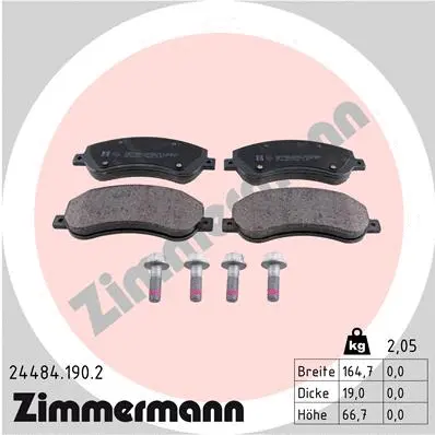 Brake Pad Set, disc brake (24484.190.2)
