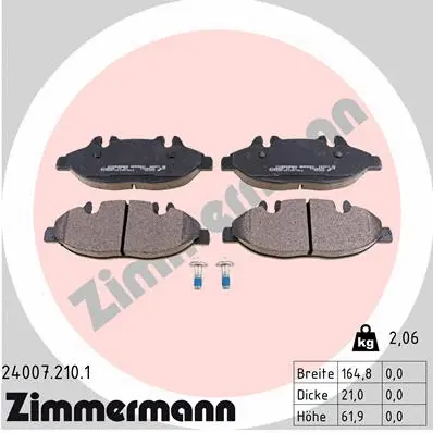 Brake Pad Set, disc brake (24007.210.1)