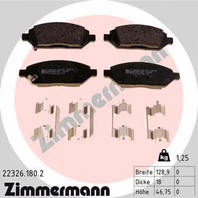 Brake Pad Set, disc brake (22326.180.2)