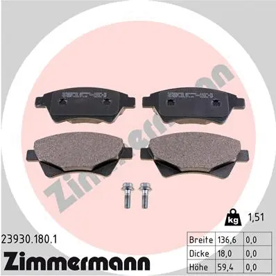 Brake Pad Set, disc brake (23930.180.1)