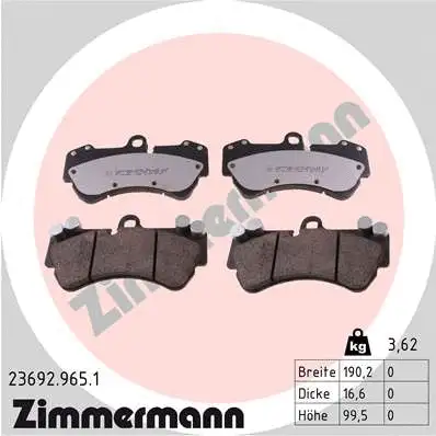 Brake Pad Set, disc brake (23692.965.1)