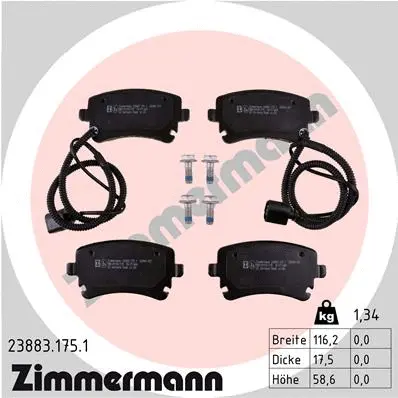 Brake Pad Set, disc brake (23883.175.1)