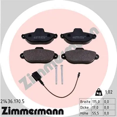Brake Pad Set, disc brake (21436.170.5)