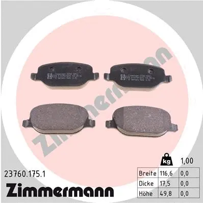 Brake Pad Set, disc brake (23760.175.1)