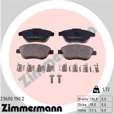 Brake Pad Set, disc brake (23600.190.2)