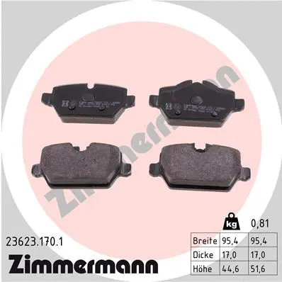 Brake Pad Set, disc brake (23623.170.1)