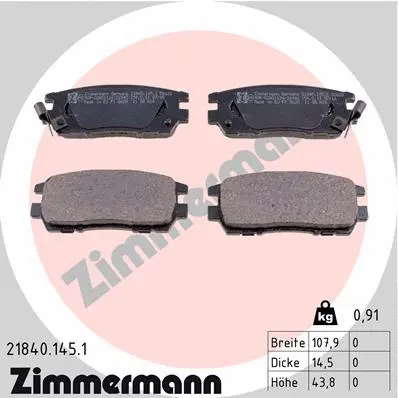 Brake Pad Set, disc brake (21840.145.1)