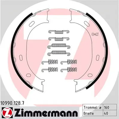 Brake Shoe Set, parking brake (10990.128.7)