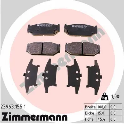 Brake Pad Set, disc brake (23963.155.1)