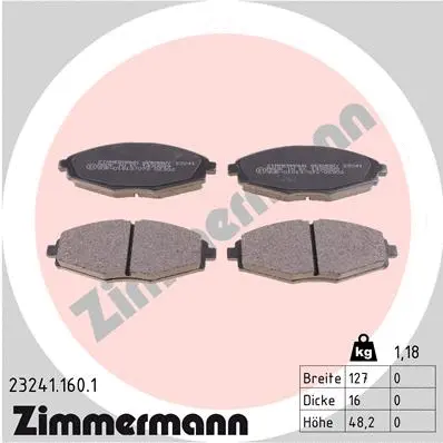 Brake Pad Set, disc brake (23241.160.1)