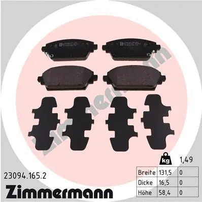 Brake Pad Set, disc brake (23094.165.2)