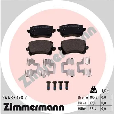 Brake Pad Set, disc brake (24483.170.2)