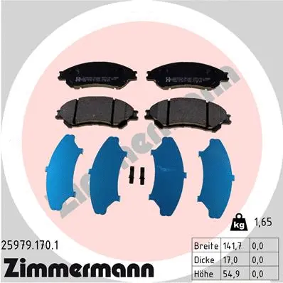 Brake Pad Set, disc brake (25979.170.1)