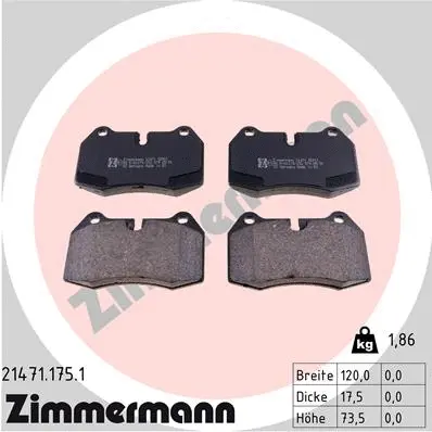 Brake Pad Set, disc brake (21471.175.1)