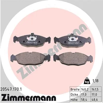 Brake Pad Set, disc brake (20547.170.1)