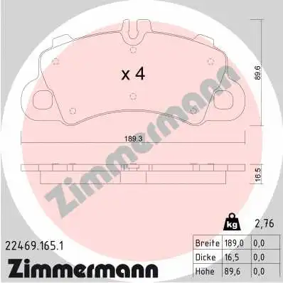 Brake Pad Set, disc brake (22469.165.1)
