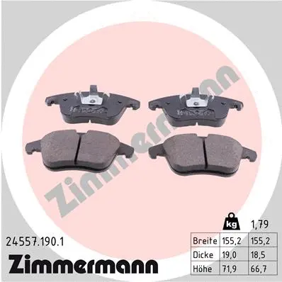 Brake Pad Set, disc brake (24557.190.1)