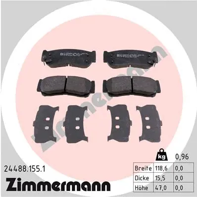Brake Pad Set, disc brake (24488.155.1)