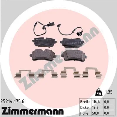 Brake Pad Set, disc brake (25214.175.6)