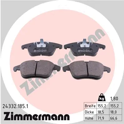 Brake Pad Set, disc brake (24332.185.1)