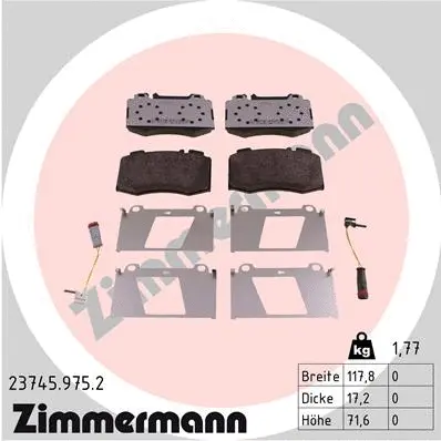 Brake Pad Set, disc brake (23745.975.2)