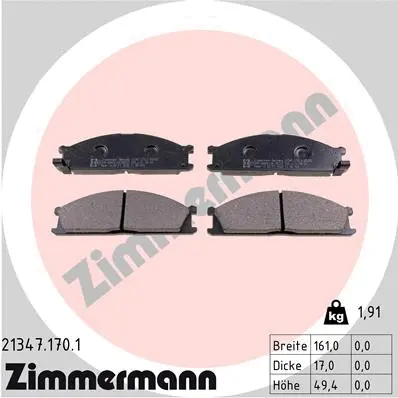 Brake Pad Set, disc brake (21347.170.1)