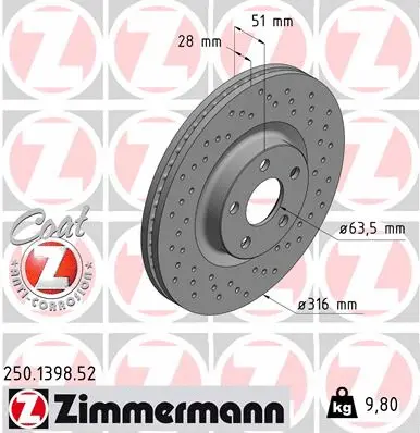 Brake Disc (250.1398.52)