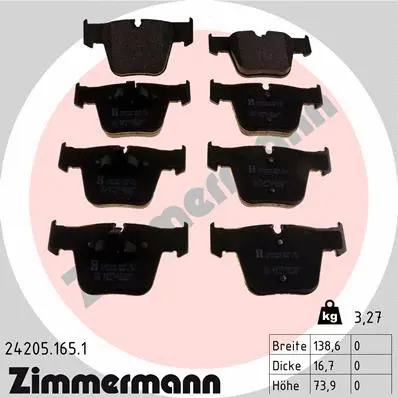 Brake Pad Set, disc brake (24205.165.1)