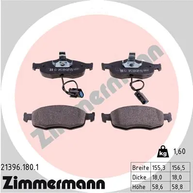 Brake Pad Set, disc brake (21396.180.1)