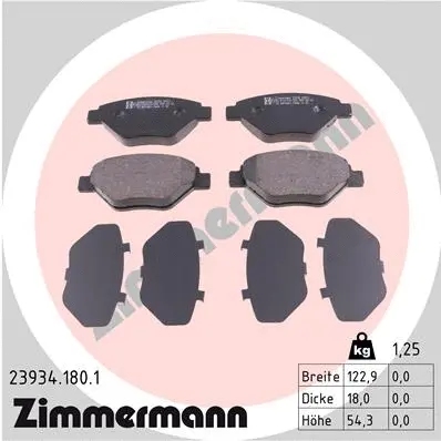 Brake Pad Set, disc brake (23934.180.1)