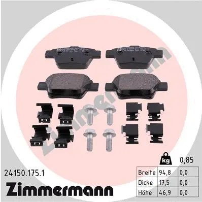Brake Pad Set, disc brake (24150.175.1)