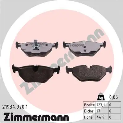 Brake Pad Set, disc brake (21934.970.1)