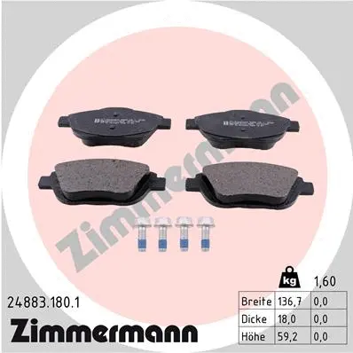 Brake Pad Set, disc brake (24883.180.1)