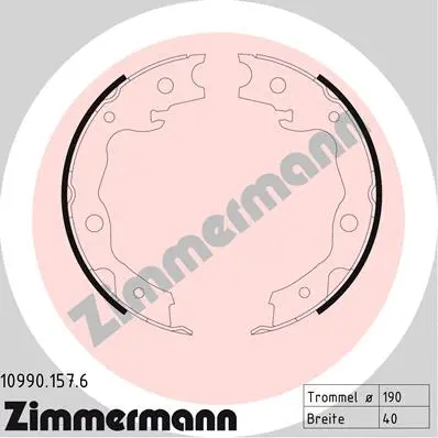 Brake Shoe Set, parking brake (10990.157.6)