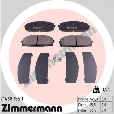 Brake Pad Set, disc brake (21468.155.1)