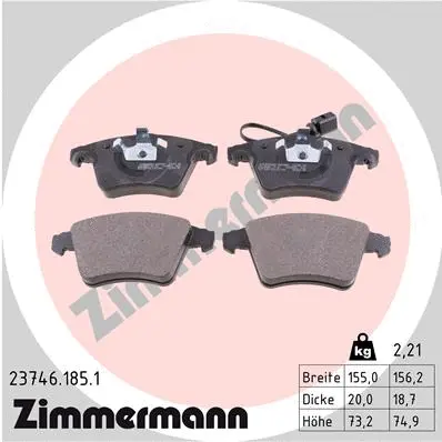 Brake Pad Set, disc brake (23746.185.1)